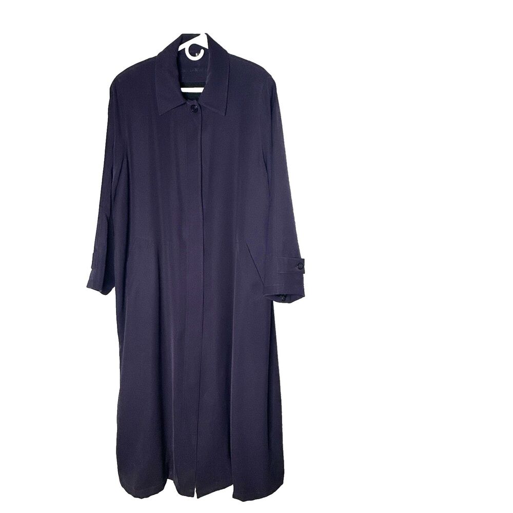 Kristen Blake Purple Full-Length Classic Overcoat Size 16 Quiet Luxury Mob Wife